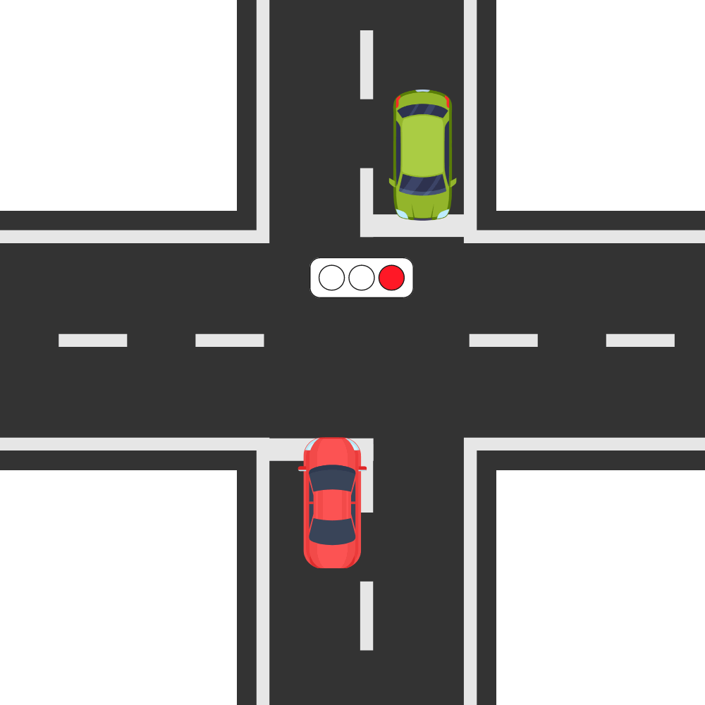 待機中の車